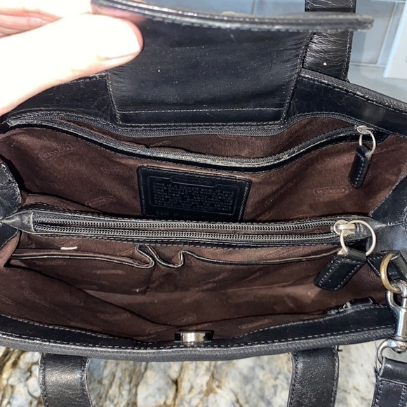 Coach Black Nylon with Leather Accent Shoulder Bag - Picture 10 of 12